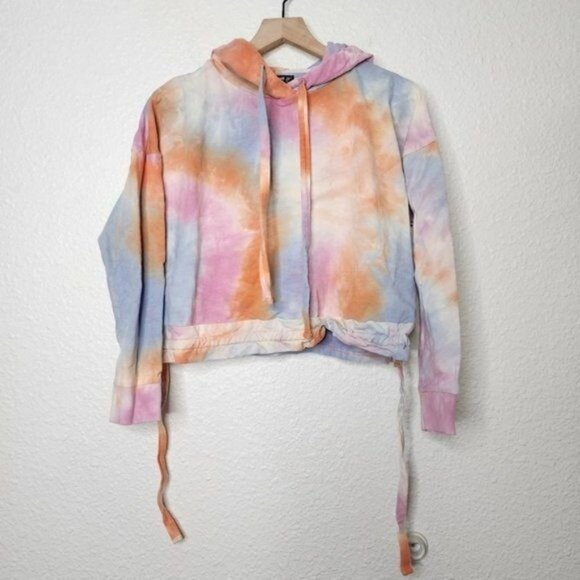 BlankNYC Tie Dye Crop Hoodie in Sweet Spot Women's Size XS Pastel - Picture 2 of 9